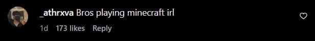 A user wrote that MrBeast is playing Mincreaft in real (mrbeast/Instagram)