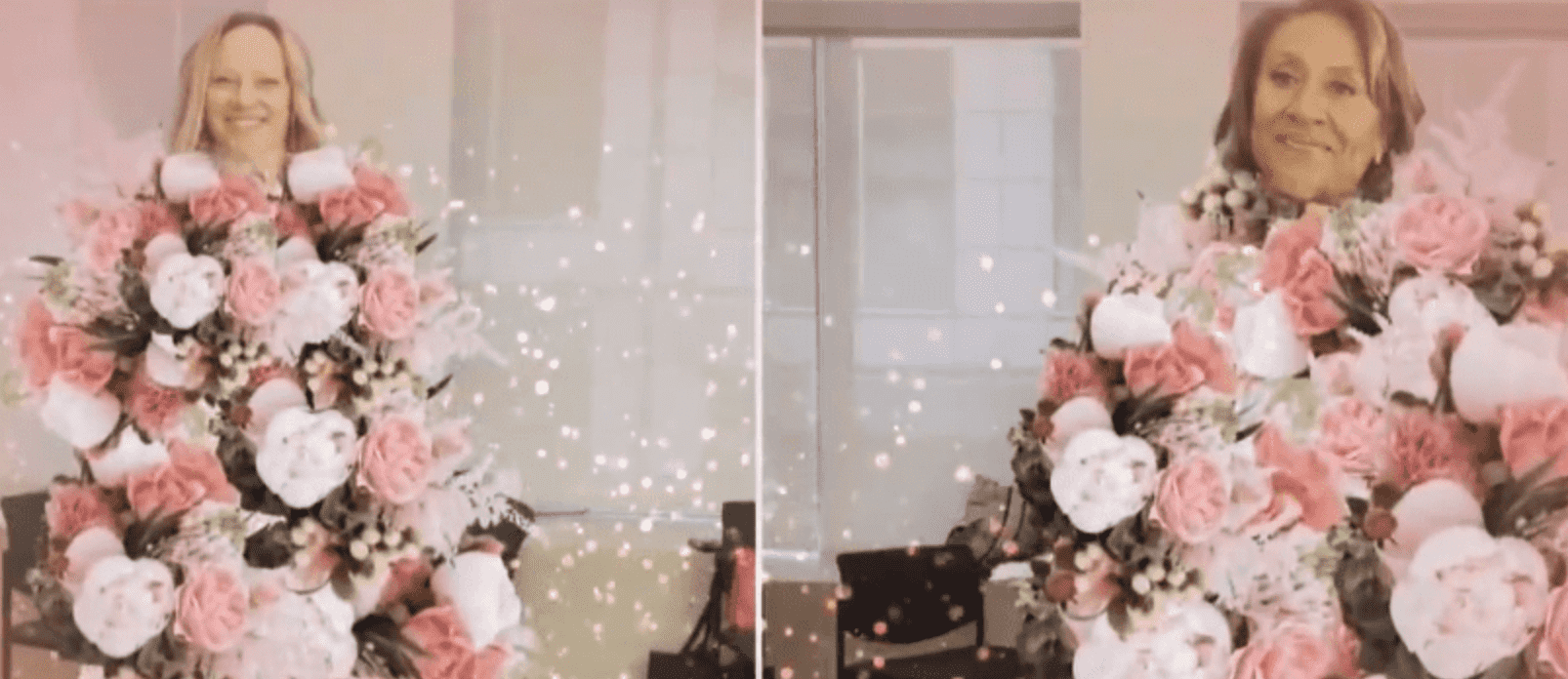 Amber Laign and 'GMA' Robin Roberts hid their dresses and stated that final look will be revealed at the wedding only (ABC)