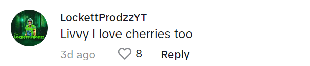 Olivia Dunne TikTok comments section (livvy/ TikTok)