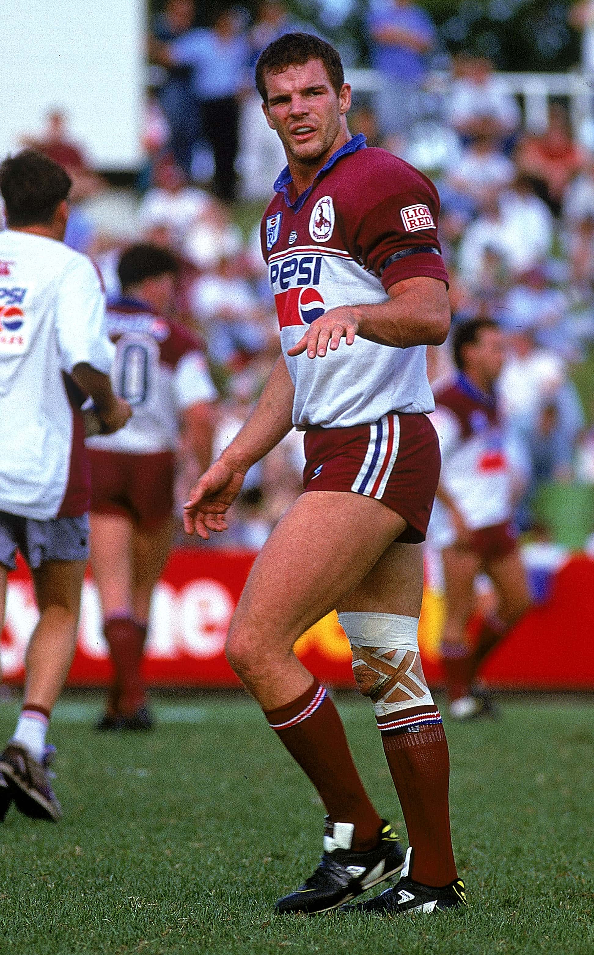 Ian Roberts of the Manly Sea Eagles in action during a ARL match held in Sydney, Australia.