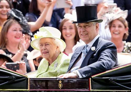 Prince Andrew and Late Monarch Queen Elizabeth II (Photo by Mark Cuthbert/UK Press via Getty Images)