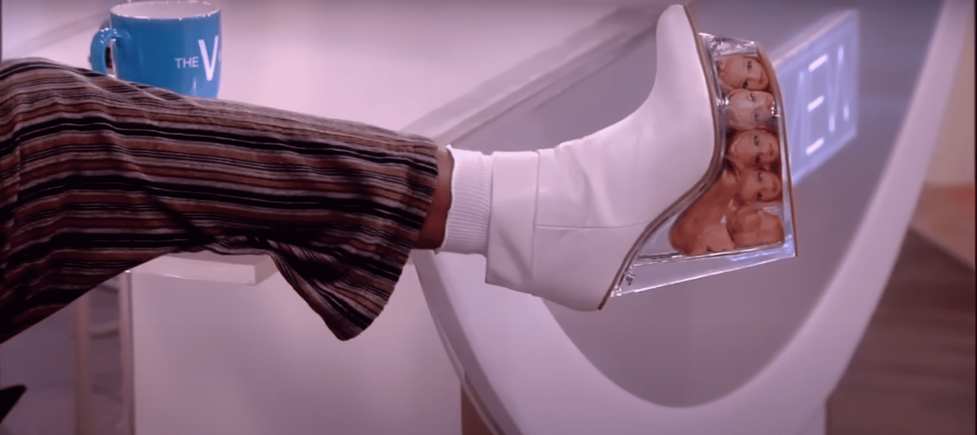 Whoopi Goldberg shows off her Barbie-themed footwear (YouTube/TheView)