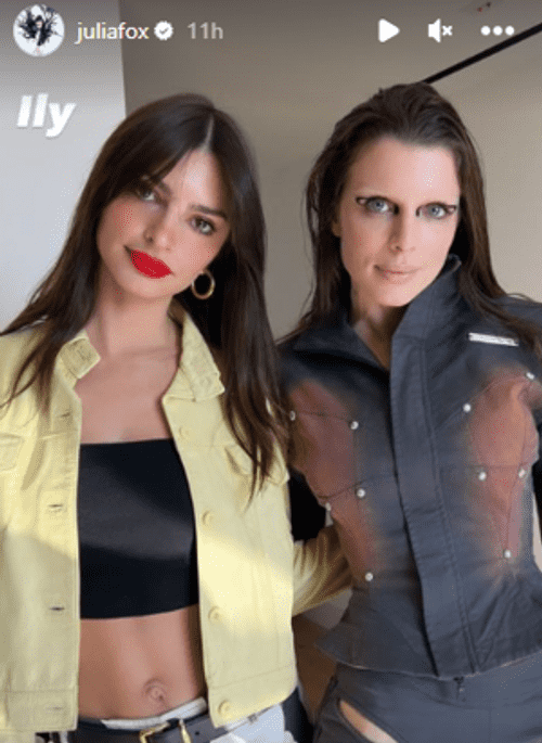 Emily Ratajkowski and Julia Fox shared their views on Depp vs Heard on a podcast (Photo credit screenshot juliafox/Instagram)