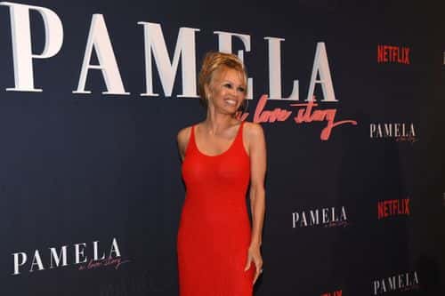 Pamela Anderson attends the premiere of Netflix's 