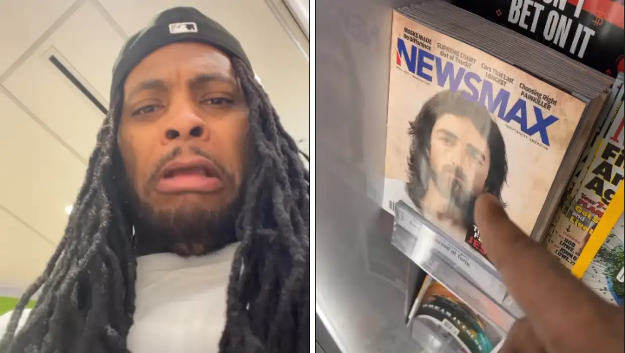 Waka Flocka Flame looks confused at a Magazine cover  (viaInstagramStories/wakaflocka)