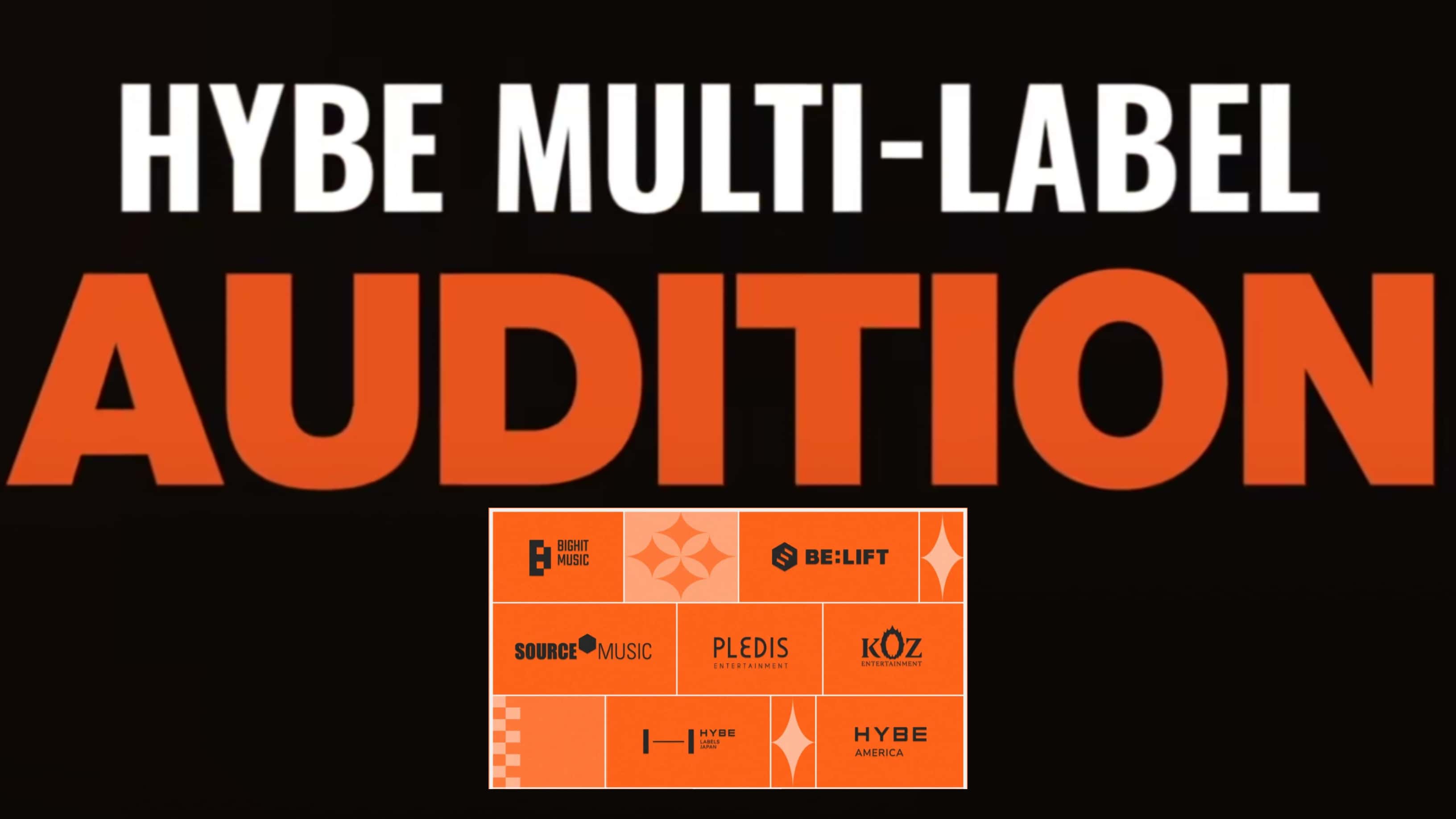 The K-pop label, HYBE announces a global audition with all seven of its subsidiaries taking part in the audition in April at Las Vegas  (@hybe.labels.audition/Instagram)