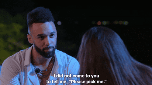Ines hits back at Bartise for saying he helped build her up in 'Perfect Match' (Netflix)