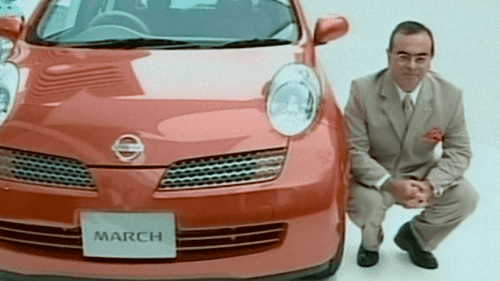 Carlos Ghosn during his tenure as CEO of Nissan in the documenatary 'Fugitive: The Curious Case of Carlos Ghosn' (Netflix)