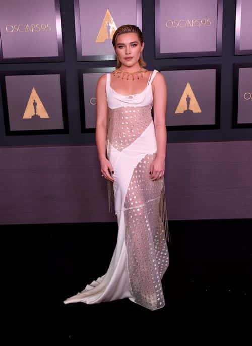 Florence Pugh attends the Academy of Motion Picture Arts and Sciences 13th Governors Awards at Fairmont Century Plaza on November 19, 2022 in Los Angeles, California.
