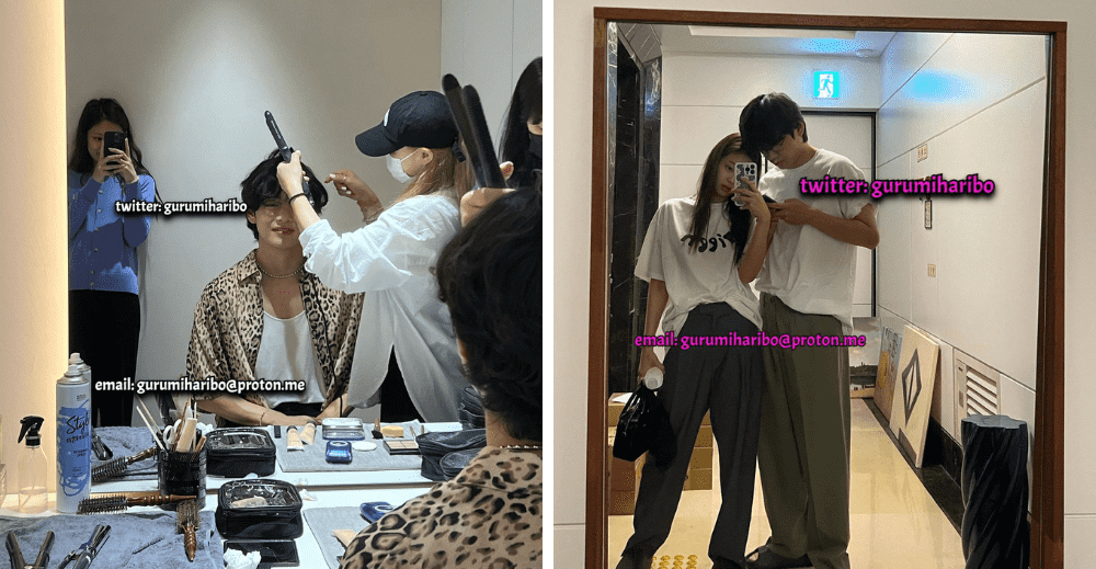 A Twitter user has released two pictures which they claim is of V and Jennie (@gurumiharibo/Twitter)