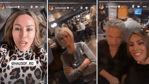 'RHOC' star Kelly Dodd enjoying dinner with mother Bobbi Meza and husband Rick Leventhal (Instagram/@kellyddodd)