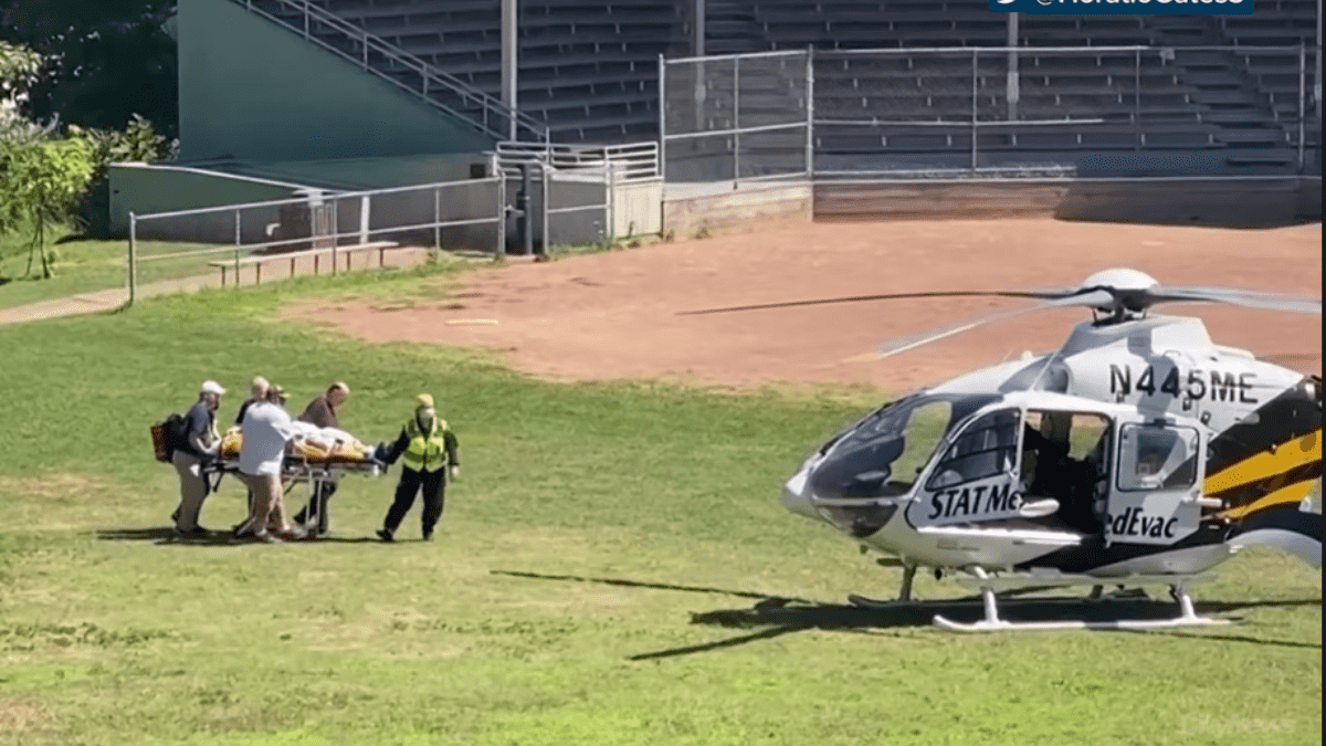 Salman Rushdie was airlifted to a hospital in Erie, Pennsylvania (CityNews/YouTube)