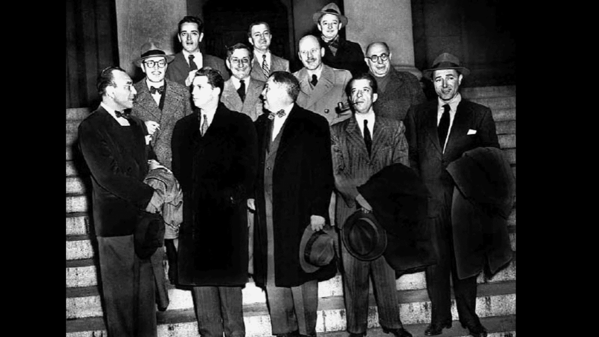 By mid-1950, all 10 men of 'Hollywood Ten' had been sentenced to prison for the Contempt to Congress charge (Credit: Daily Dose Documentary/Youtube)