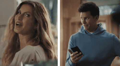 In the ad, Tom Brady and Gisele Bundchen are seen calling people, telling them the benefits of the FTX platform (Gisele Bündchen/Twitter)