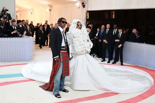 (L-R) A$AP Rocky and Rihanna attend The 2023 Met Gala Celebrating 