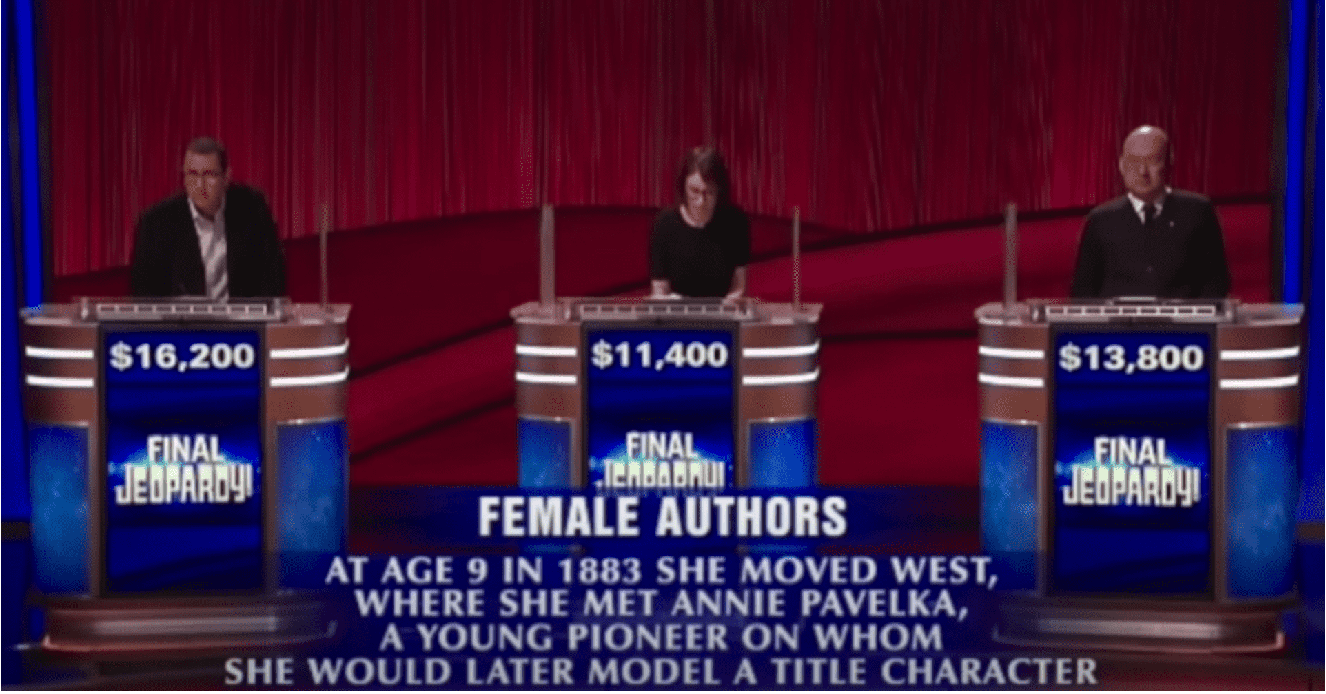 The Final Jeopardy was closely fought between Ben Goldstein, Donna Matturri and Ron Nurwisah (ABC) 