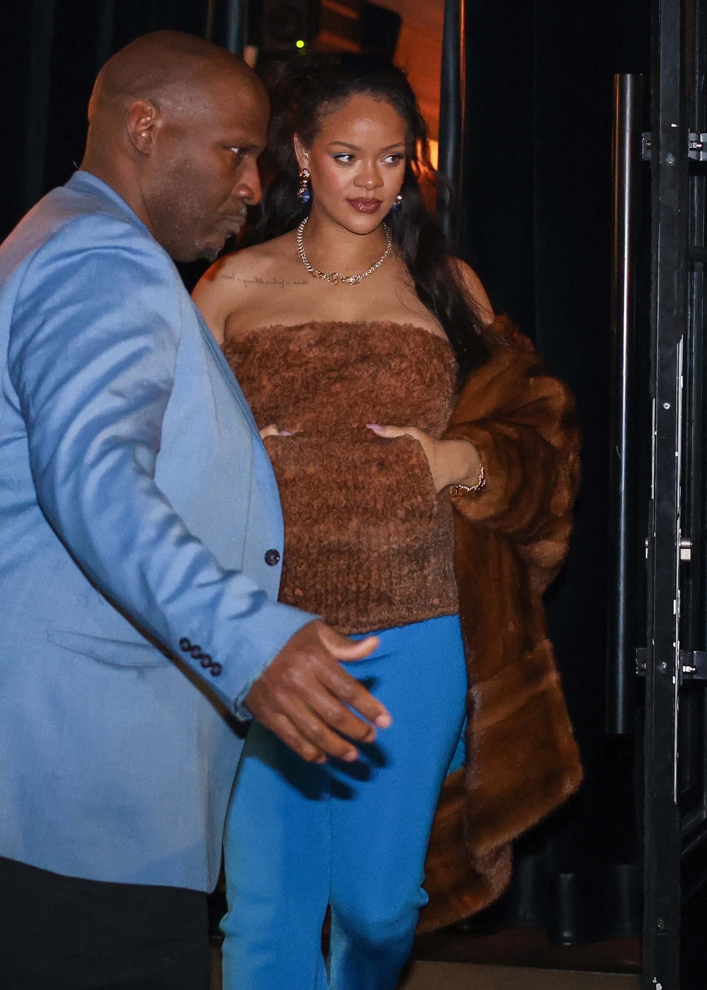 The singer was photographed stepping out of a vehicle after leaving Bulgari Hotel in Paris, France (backgrid)