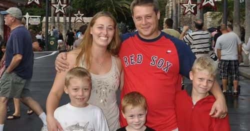 Trevor Bickford (bottom right) was raised by his parents in Wells, Maine (Thomas Bickford/FacebooK0