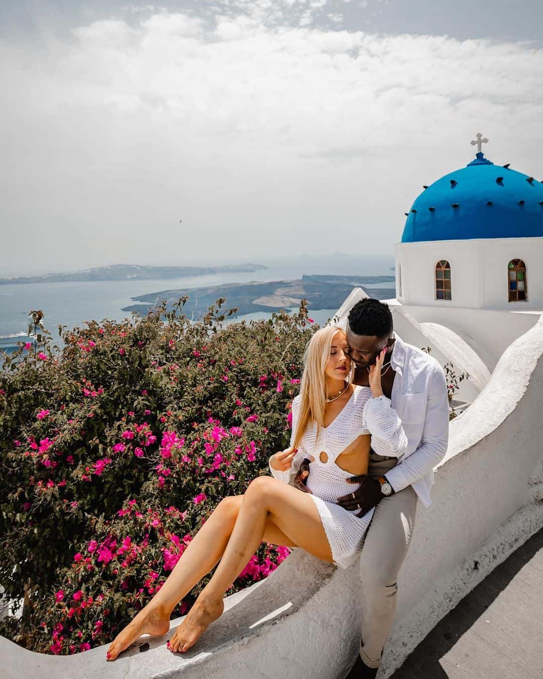 'Love is Blind' Season 4 couple Kwame Appiah and Chelsea Griffin went to Santorini for honeymoon (Instagram/@ayokwam)