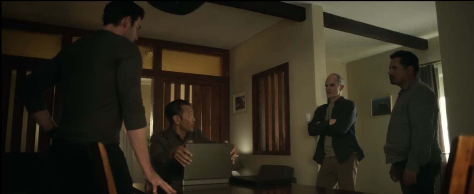 A still from 'Jack Ryan' Season 4 starring John Krasinski as Jack Ryan, Michael Kelly as Mike November, Louis Ozawa as Chao Fah, and Michael Pena as Domingo Chavez (Prime Video)