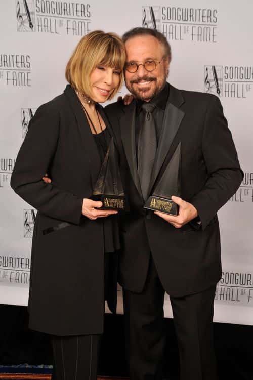 (L-R) Johny Mercer Award Winners Cynthia Weil and Barry Mann attend the Songwriters Hall of Fame 42nd Annual Induction and Awards at The New York Marriott Marquis Hotel - Shubert Alley on June 16, 2011 in New York City.