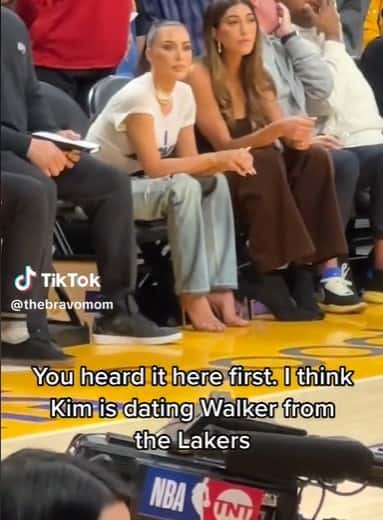A social media user shared new TikTok where they claimed that Kim Kardashian is dating Lonnie Walker (TheBravoMom/TikTok)