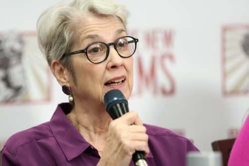Jessica Leeds speaks during the press conference held by women accusing Trump of sexual harassment in NYC on December 11, 2017 in New York City.