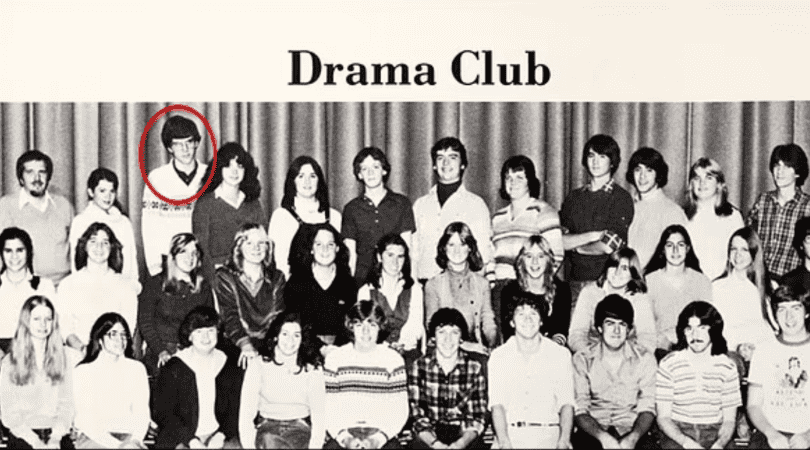 Heuermann (marked) was in the Drama Club at Berner High School (Berner Highschool Yearbook)