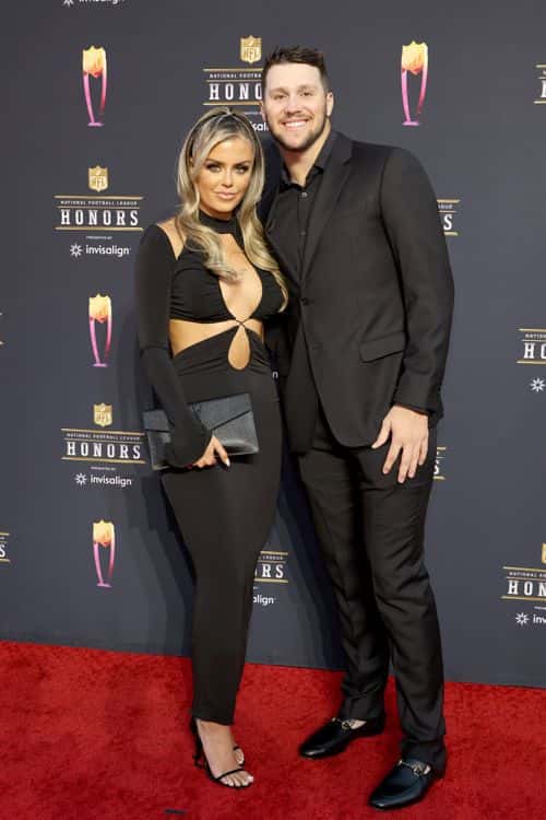 (L-R) Brittany Williams and Josh Allen attend the 11th Annual NFL Honors at YouTube Theater on February 10, 2022 in Inglewood, California.