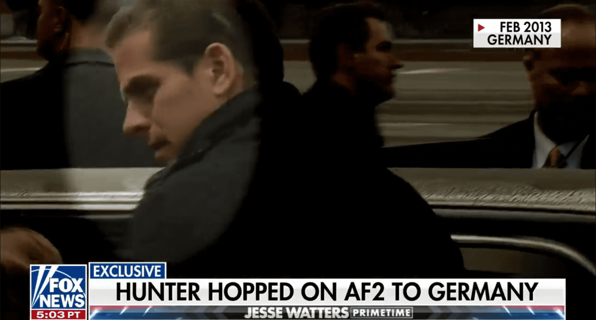 'Primetime' presented footage from 2013 Germany which showed Hunter Biden accompanying Joe and Jill Biden (YouTube/Fox News)