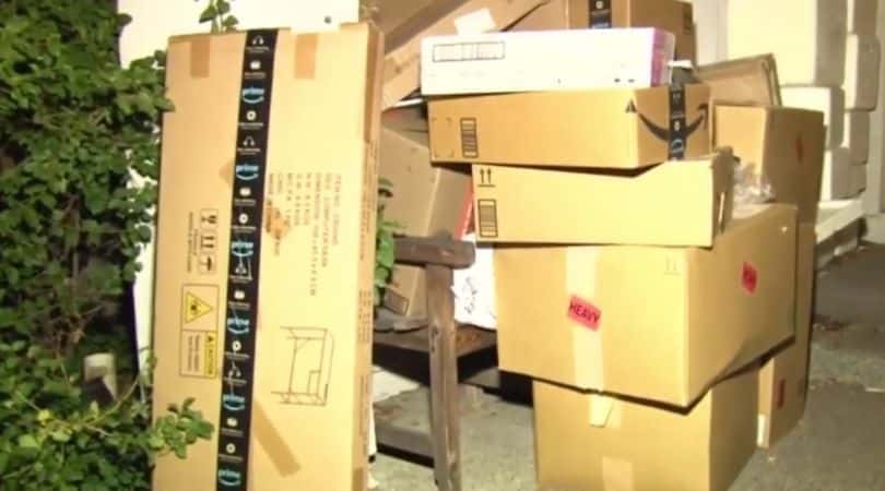 Neighbors were first alerted to unusual circumstances at the home as delivery boxes began to pile up outside (YouTube/NBC Bay Area)