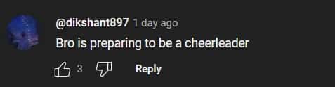 A user said that Andrew looks like a cheerleader (Brasoo/YouTube)