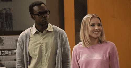 Kristen Bell and William Jackson Harper in 'The Good Place' (IMDb)