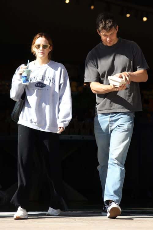 Riley Keough wears Graceland sweatshirt amid inheritance feud with grandmother Priscilla Presley. (Backgrid)