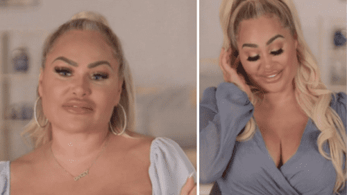 'Darcey & Stacey' star Stacey icks as her sister Darcey talks about getting 'down and dirty' (TLC)