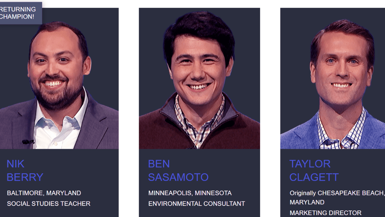 The next set of contestants for the regular 'Jeopardy!' epsiode (Jeopardy)