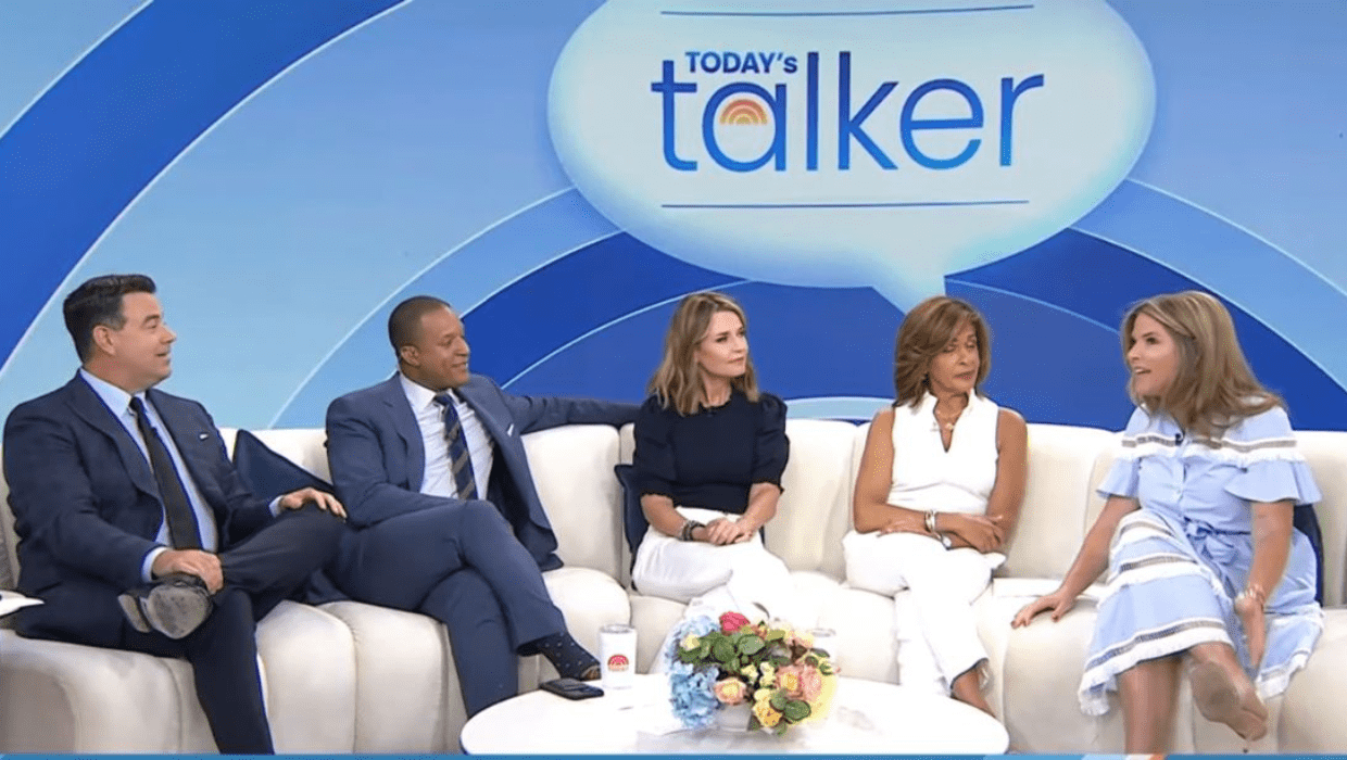 'Today' hosts Craig Melvin, Carson Daly, Hoda Kotb, Savannah Guthrie, and Jenna Bush debated on thermostat temperatures in the office (@today/YouTube)