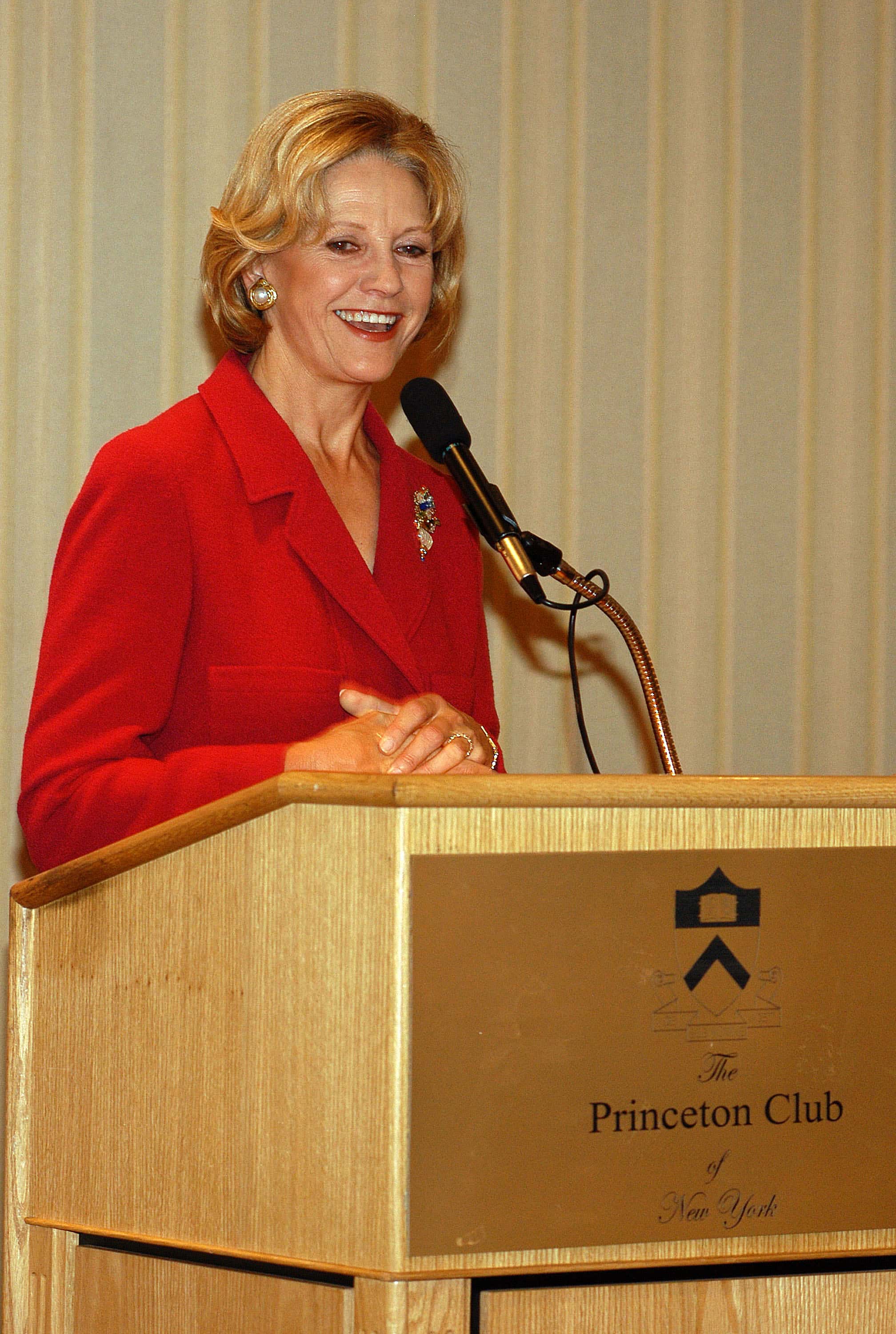NEW YORK - APRIL 27: Friends of NIDA in America Chair Anna Murdoch-Mann speaks at the friends of NIDA in America debut event April 27, 2004 in New York City. (Photo by Bryan Bedder/Getty Images)