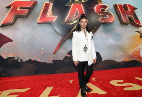 Ezra Miller attends the Los Angeles premiere of Warner Bros. 