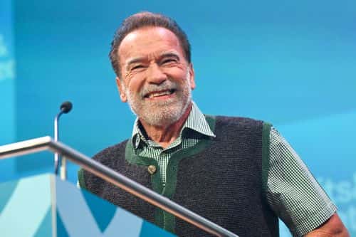 Arnold Schwarzenegger, actor and former governor of California, attends the Bits & Pretzels 2022 at ICM Munich on September 25, 2022 in Munich, Germany.