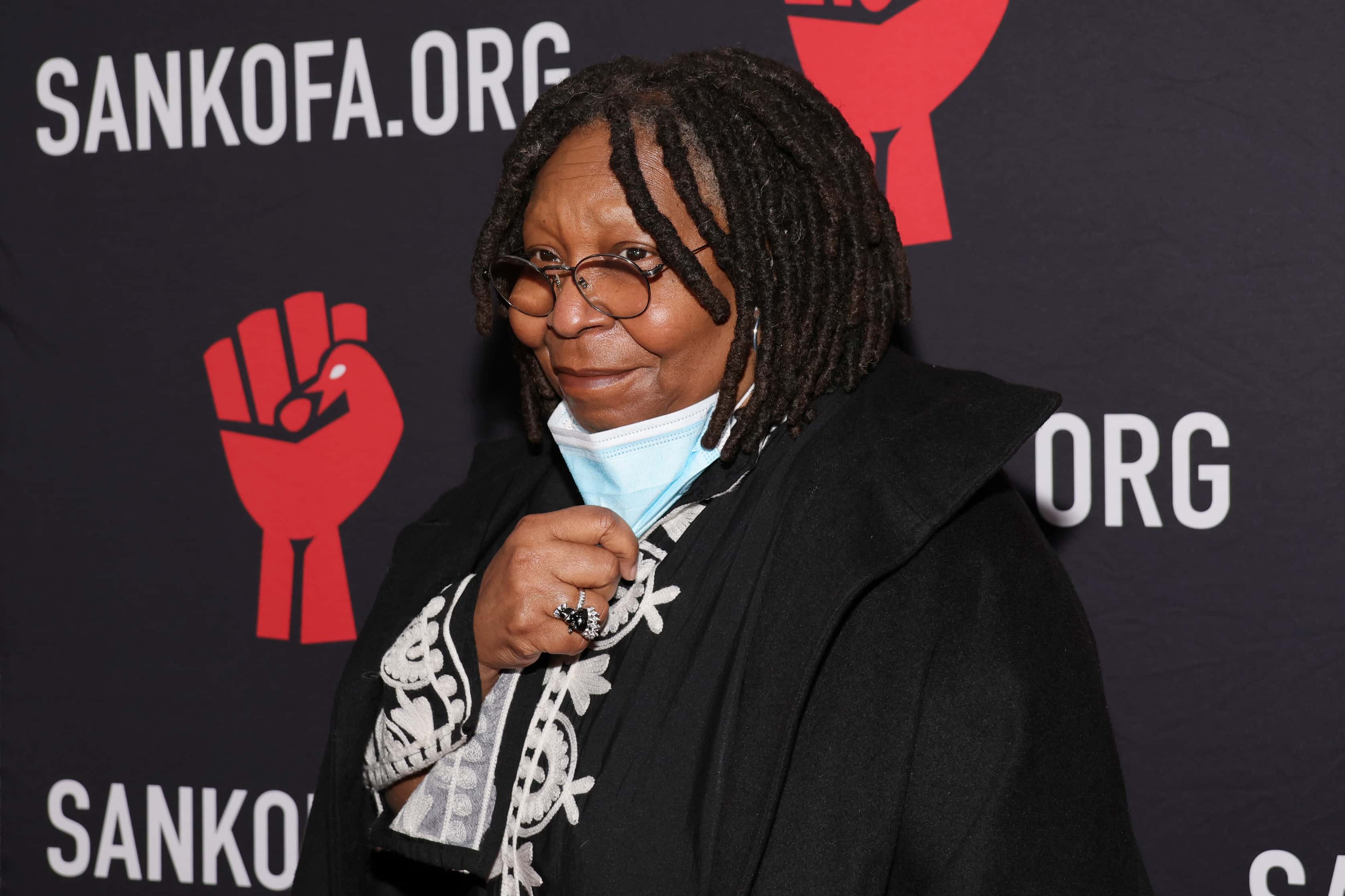 Whoopi Goldberg attends the celebration of Harry Belafonte's 95th Birthday with Social Justice Benefit at The Town Hall on March 01, 2022 in New York City. (Photo by Dia Dipasupil/Getty Images)