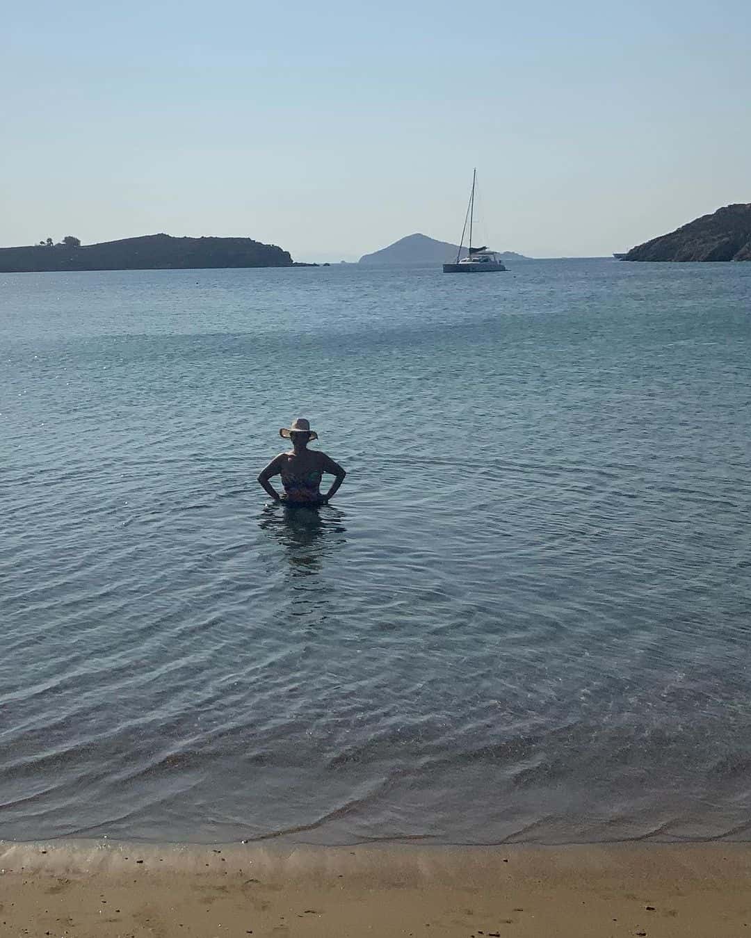 'The View' co-host Ana Navarro spends most of her time swimming in Patmos (Instagram/@ananavarrofl)