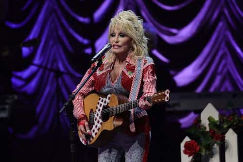 Dolly Parton performs on stage at ACL Live during Blockchain Creative Labs’ Dollyverse event at SXSW during the 2022 SXSW Conference and Festivals  on March 18, 2022 in Austin, Texas.