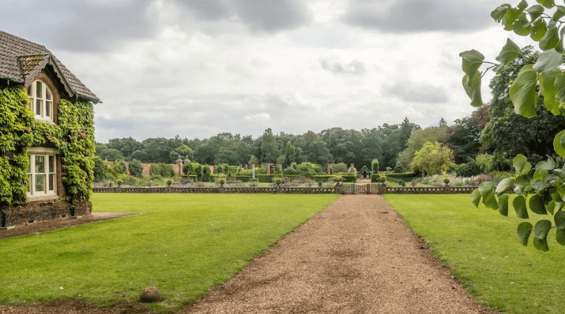 Walkway down to the formal garden (Airbnb)