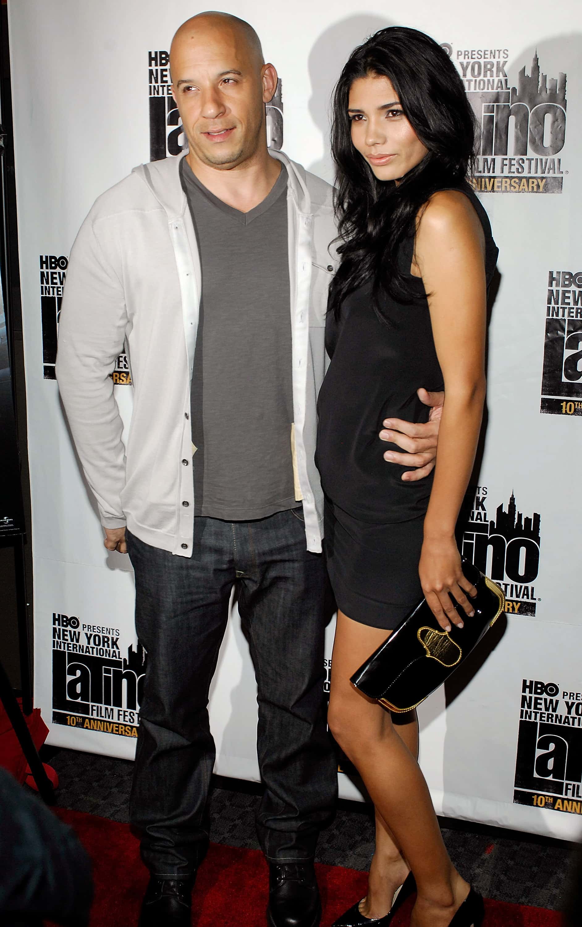 Actor/writer and director, Vin Diesel and girlfriend, Paloma Jimenez attend the 10th New York International Latino Film Festival screening of