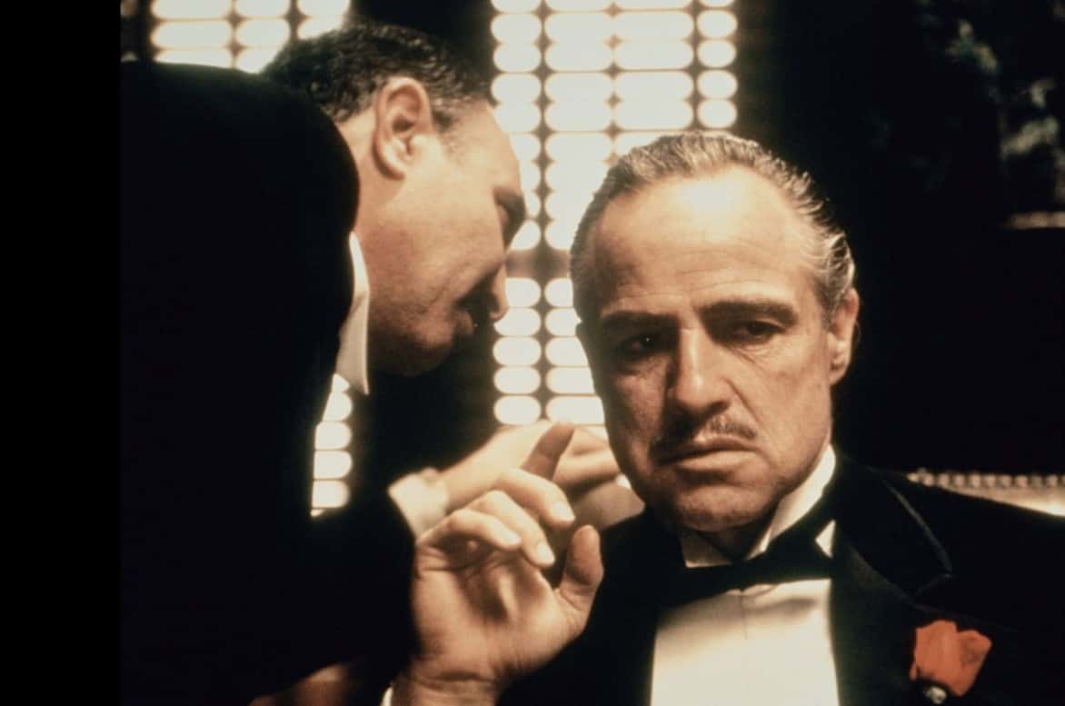 Marlon Brando (R) in the original 1972 movie 'The Godfather' (IMDb)