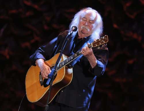 Musician David Crosby performs onstage during the International Myeloma Foundation's 7th Annual Comedy Celebration Benefiting The Peter Boyle Research Fund hosted by Ray Romano at The Wilshire Ebell Theatre on November 9, 2013 in Los Angeles, California.