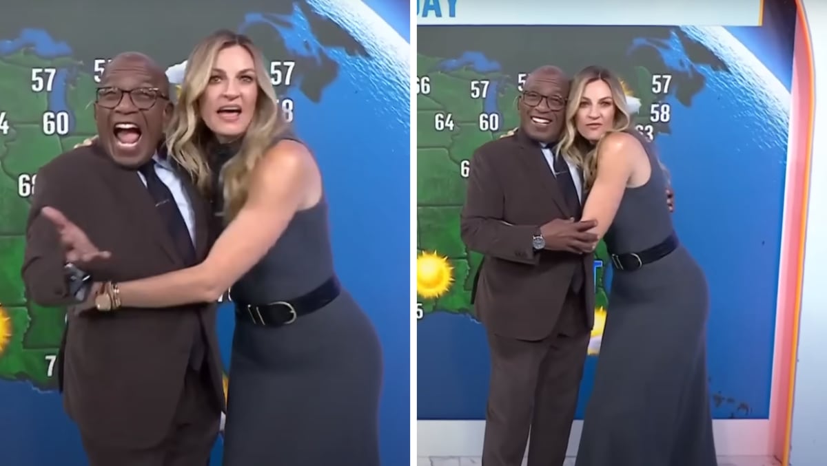 Erin Andrews hug Al Roker and jokingly calls him her 'boyfriend' on live TV (@today/YouTube)