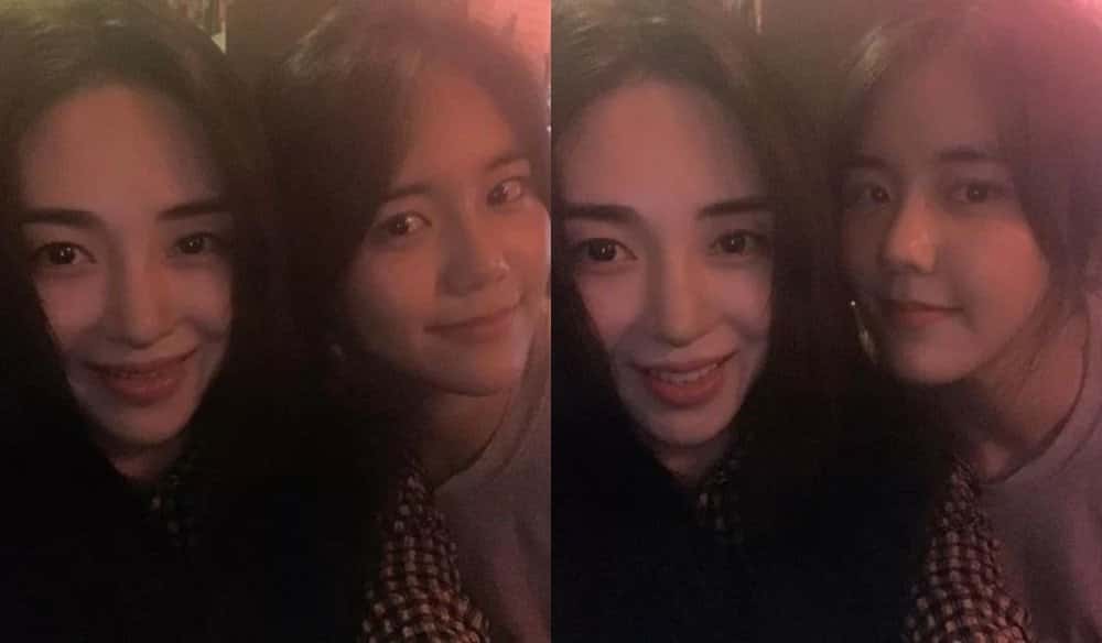 Mina meets AOA's Hyejeong (@ kvwowv/Instagram)