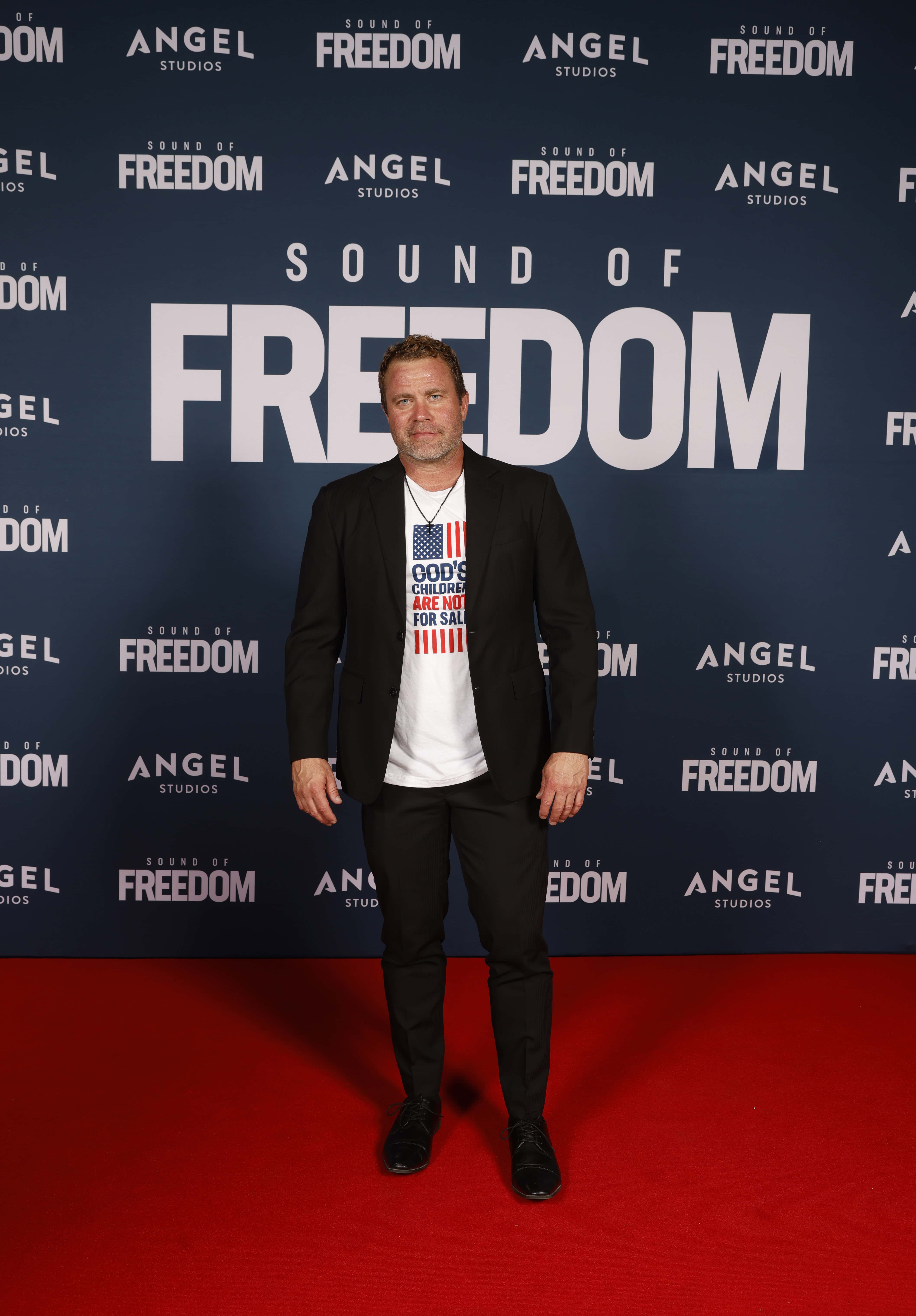 Tim Ballard attends the premiere of 